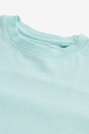 Aqua Blue Garment Dye Relaxed Fit Heavyweight T-Shirt - Image 2 of 3
