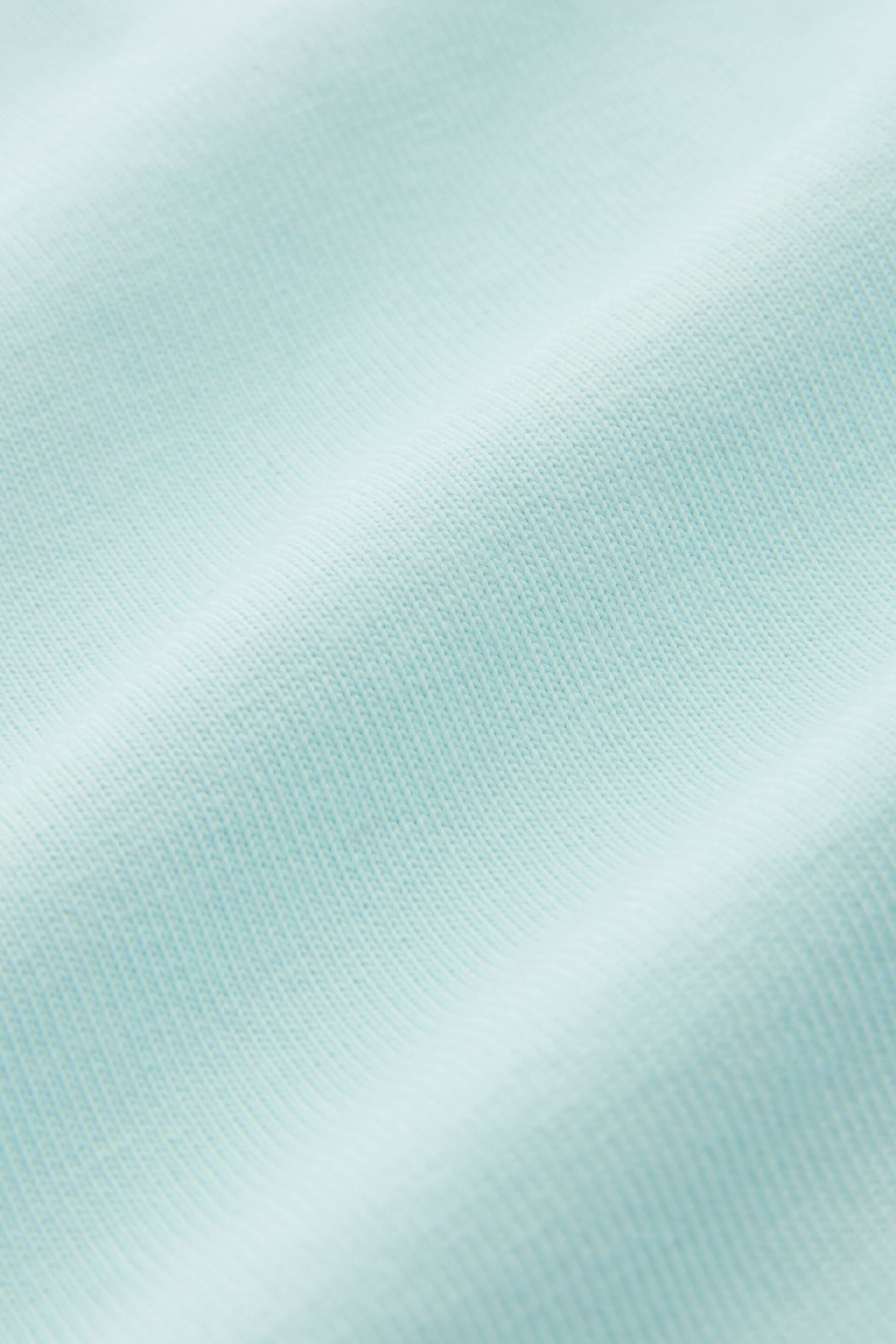 Aqua Blue Garment Dye Relaxed Fit Heavyweight T-Shirt - Image 3 of 3