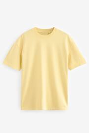 Yellow Garment Dye Relaxed Fit Heavyweight T-Shirt - Image 3 of 5