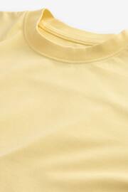 Yellow Garment Dye Relaxed Fit Heavyweight T-Shirt - Image 4 of 5