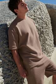 Neutral Relaxed Fit Ottoman Texture T-Shirt - Image 3 of 3