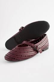 Berry Red Forever Comfort® Lasercut Mary Jane Shoes - Image 3 of 5