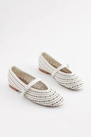 White Forever Comfort® Lasercut Mary Jane Shoes - Image 1 of 6