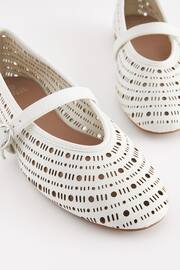 White Forever Comfort® Lasercut Mary Jane Shoes - Image 4 of 6