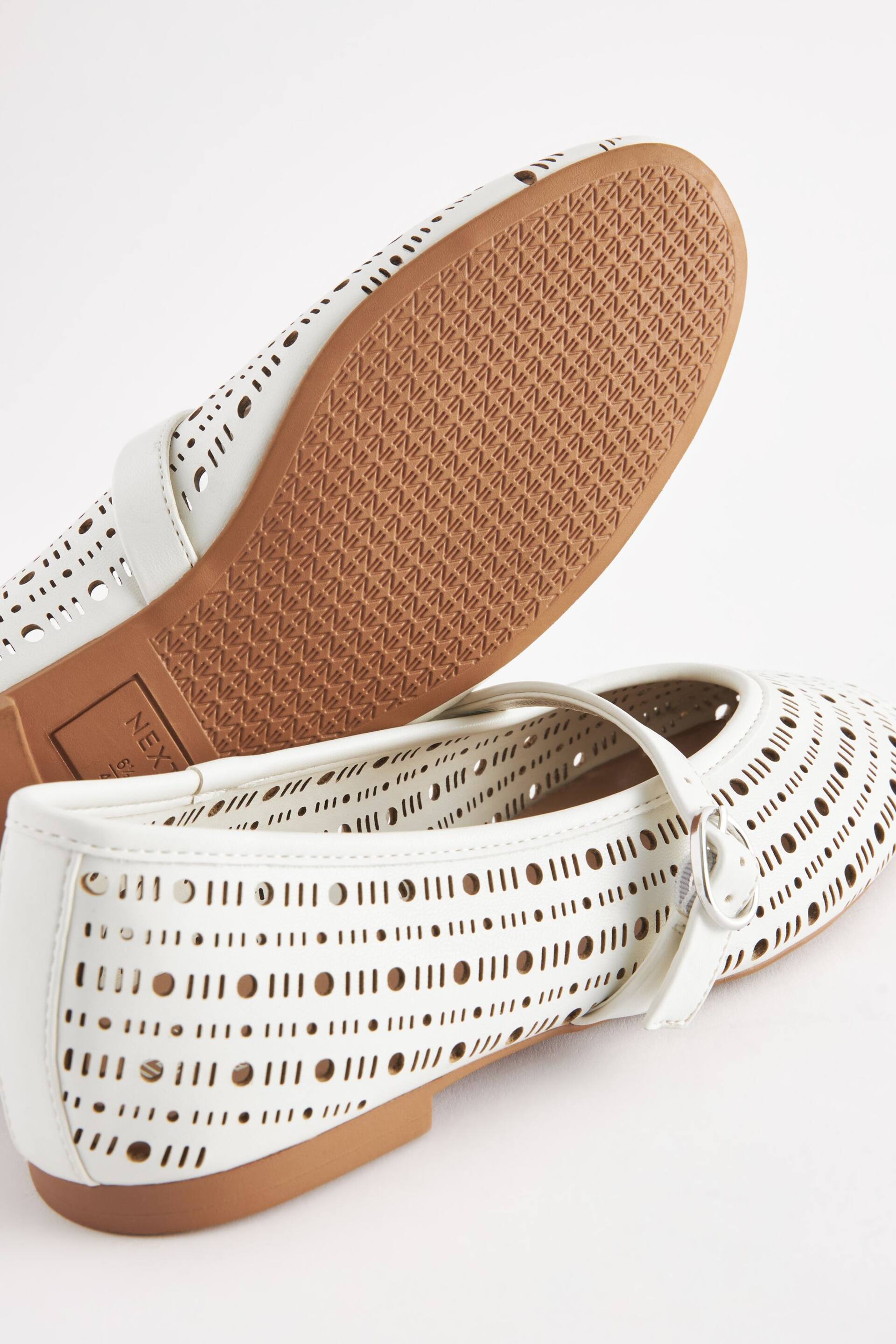 White Forever Comfort® Lasercut Mary Jane Shoes - Image 6 of 6