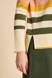 White Stuff Natural Olive Stripe Jumper - Image 4 of 4