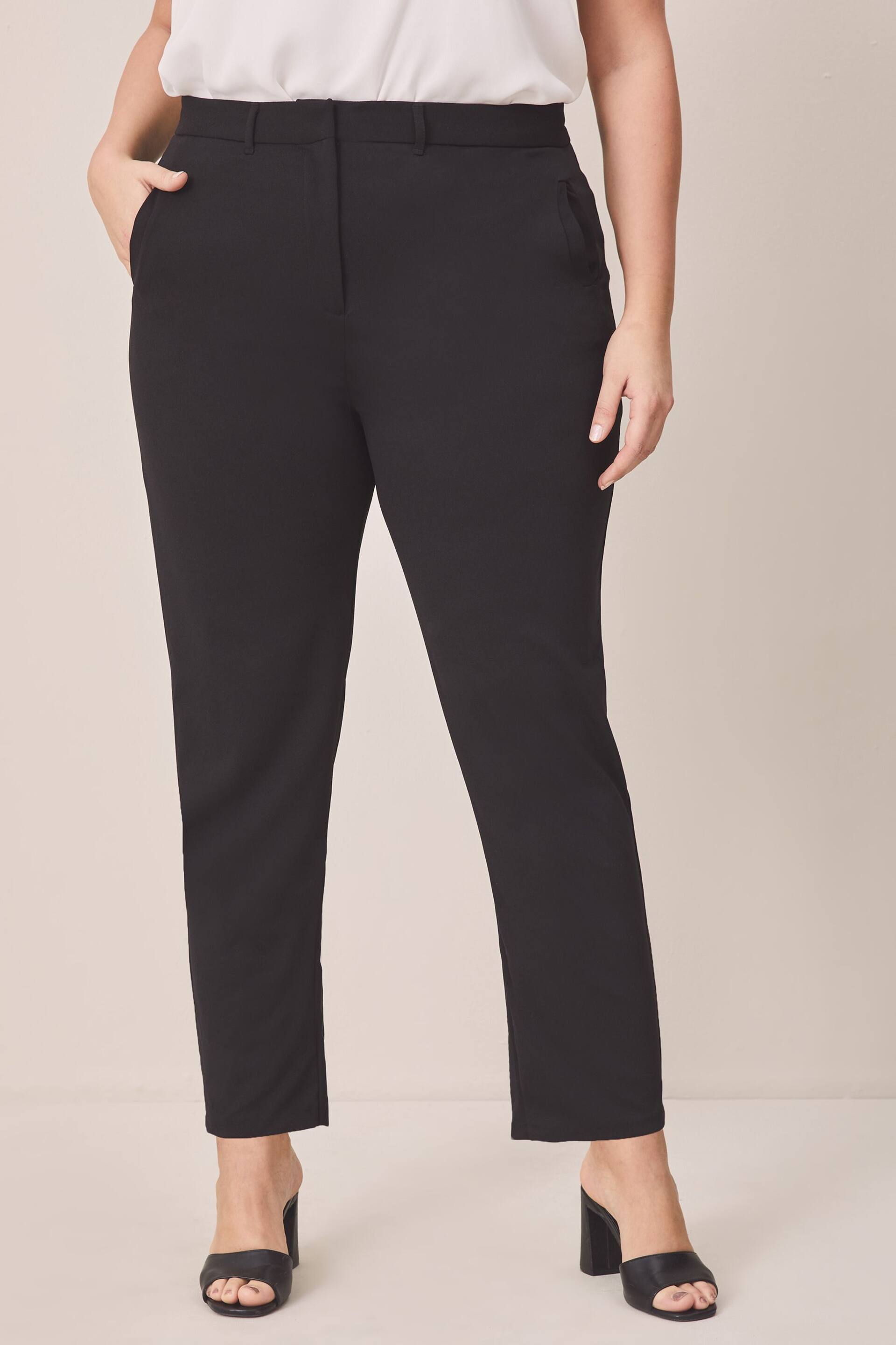 Lipsy Black Curve Smart Tapered Trouser - Image 1 of 4