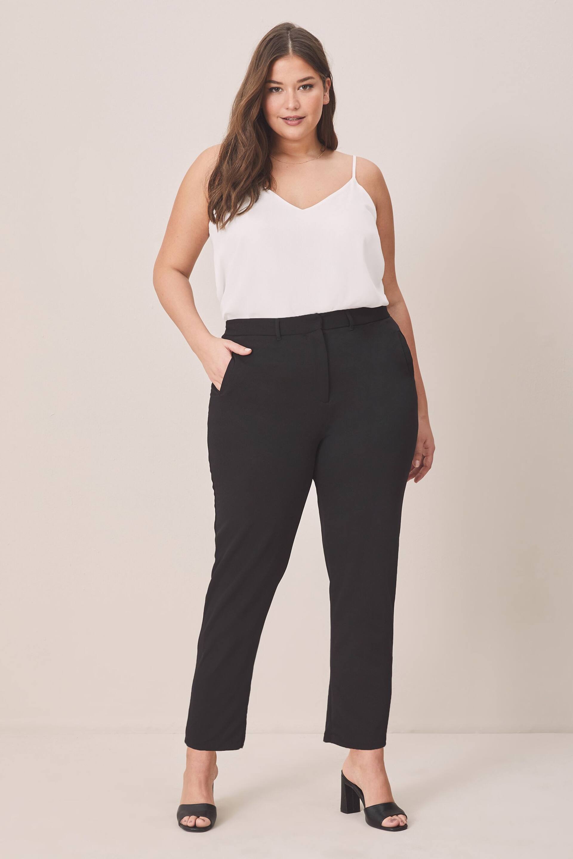 Lipsy Black Curve Smart Tapered Trouser - Image 2 of 4