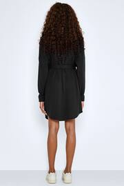 NOISY MAY Black High Neck Jumper Dress With Tie Waist - Image 3 of 5