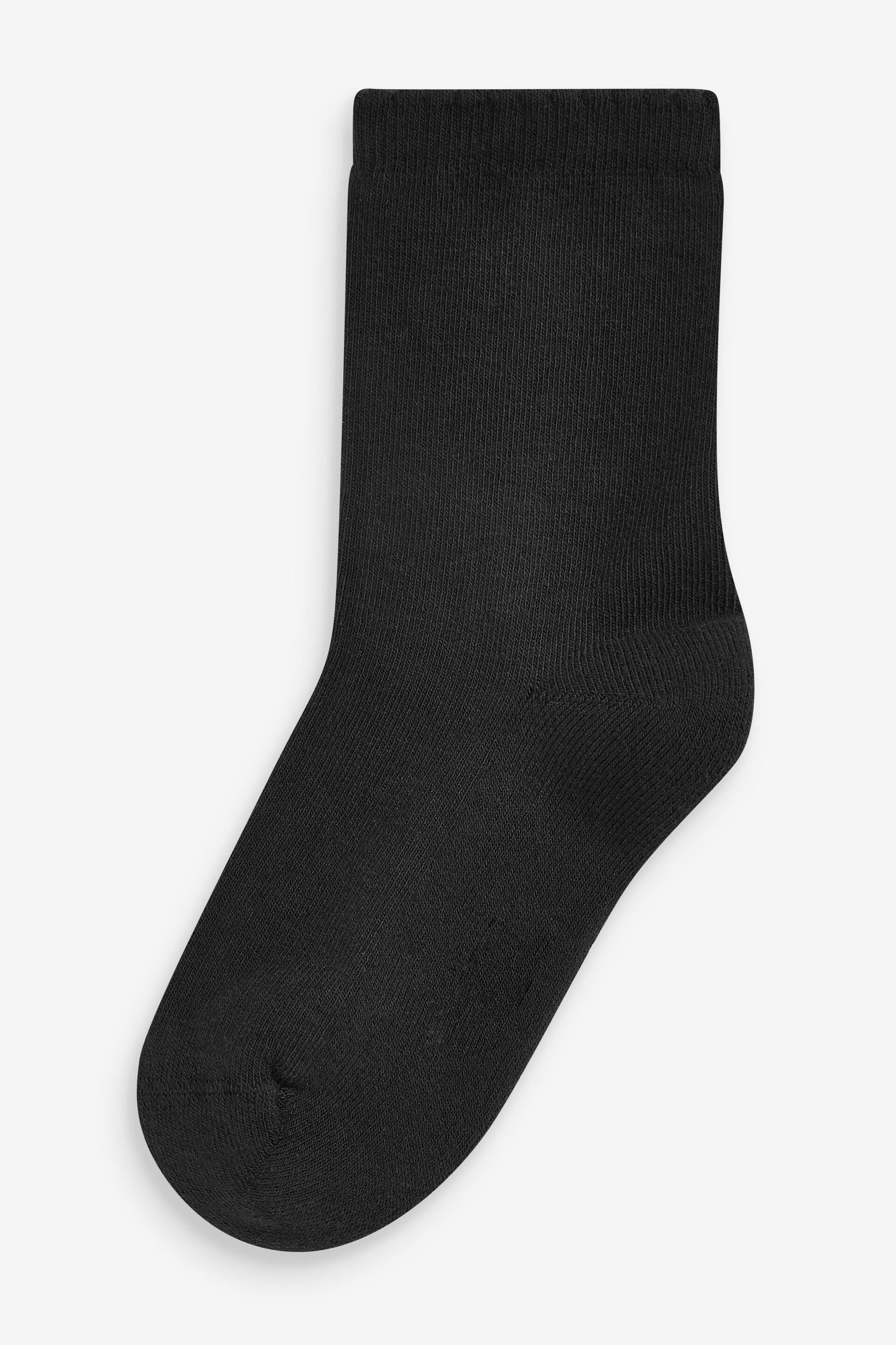 Black 5 Pack Cotton Rich Cushioned Sole Ankle Socks - Image 2 of 3