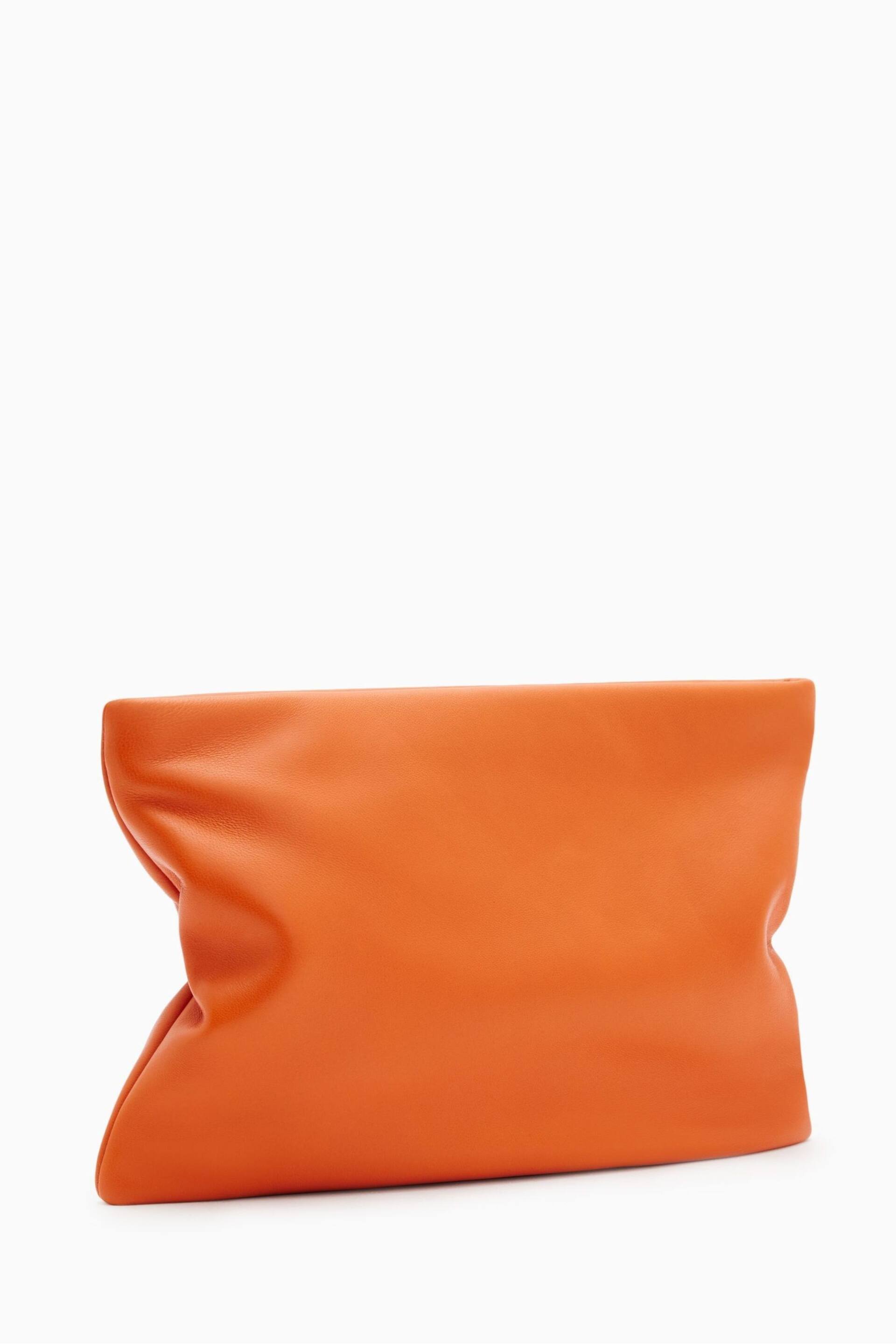 AllSaints Orange Bettina Clutch - Image 3 of 6