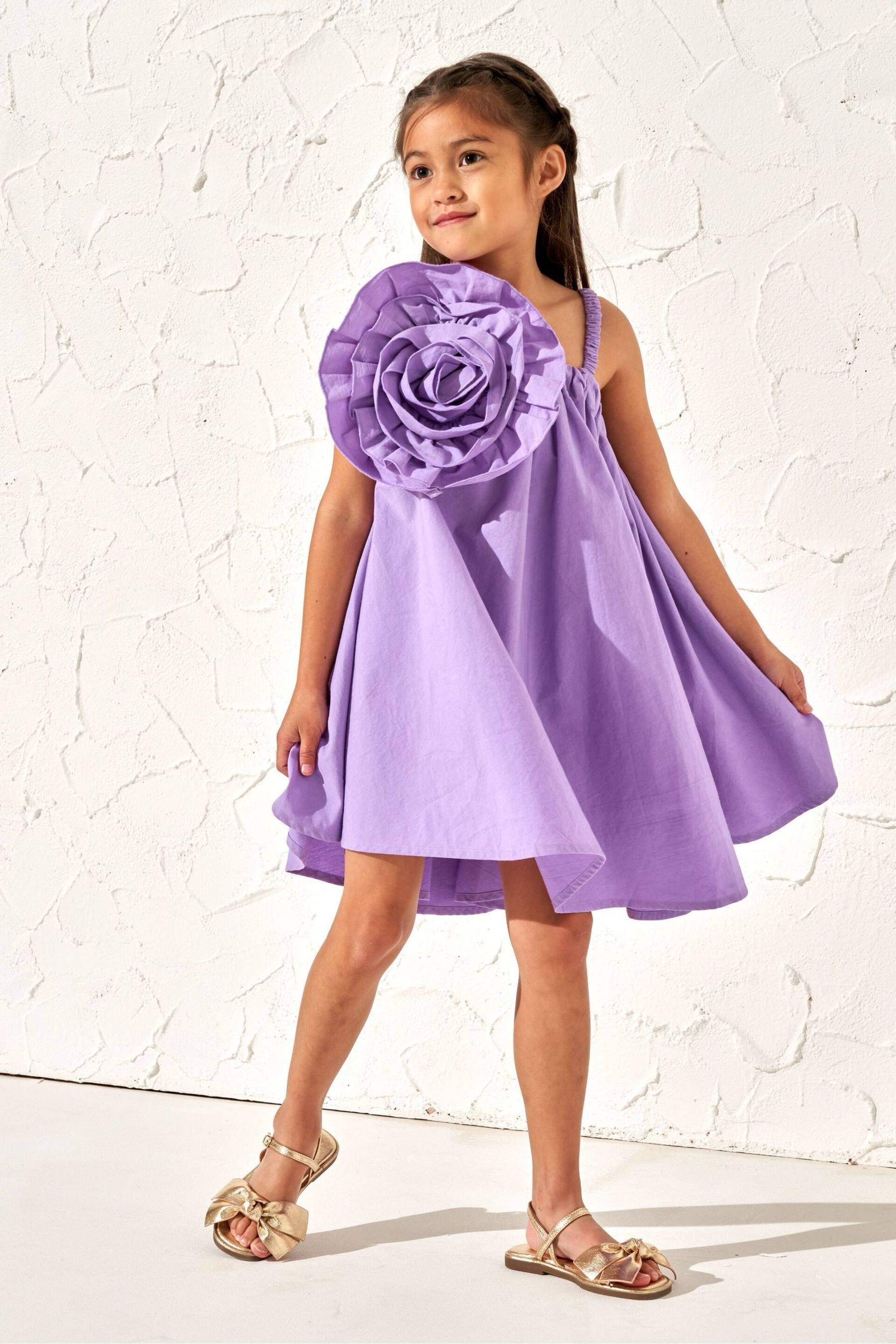 Angel & Rocket Purple Carrie Corsage Swing Dress - Image 1 of 6