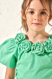 Angel & Rocket Green Roxie Rose Corsage Top - Image 3 of 4