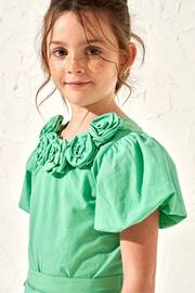 Angel & Rocket Green Roxie Rose Corsage Top - Image 4 of 4