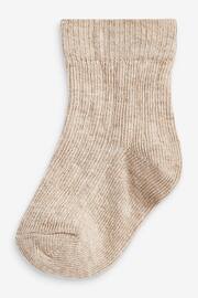 Monochrome 7 Pack Rib Baby Socks (0mths-2yrs) - Image 6 of 9