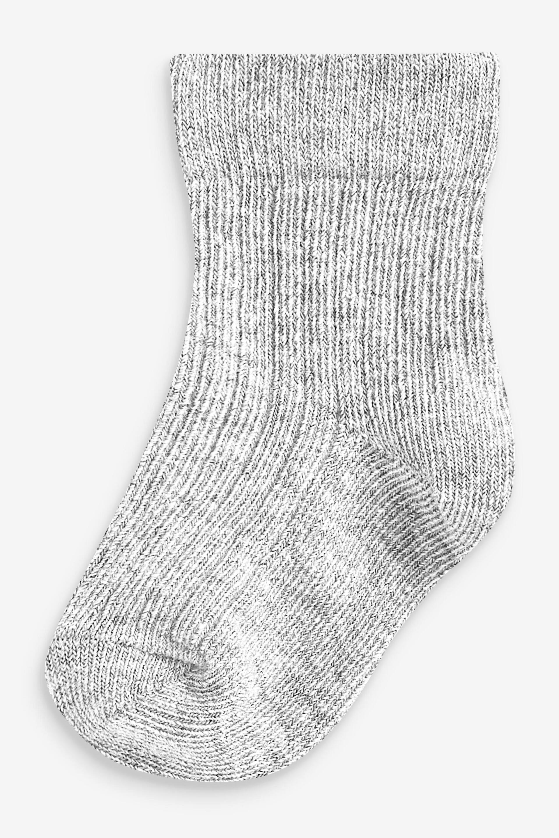 Monochrome 7 Pack Rib Baby Socks (0mths-2yrs) - Image 7 of 9