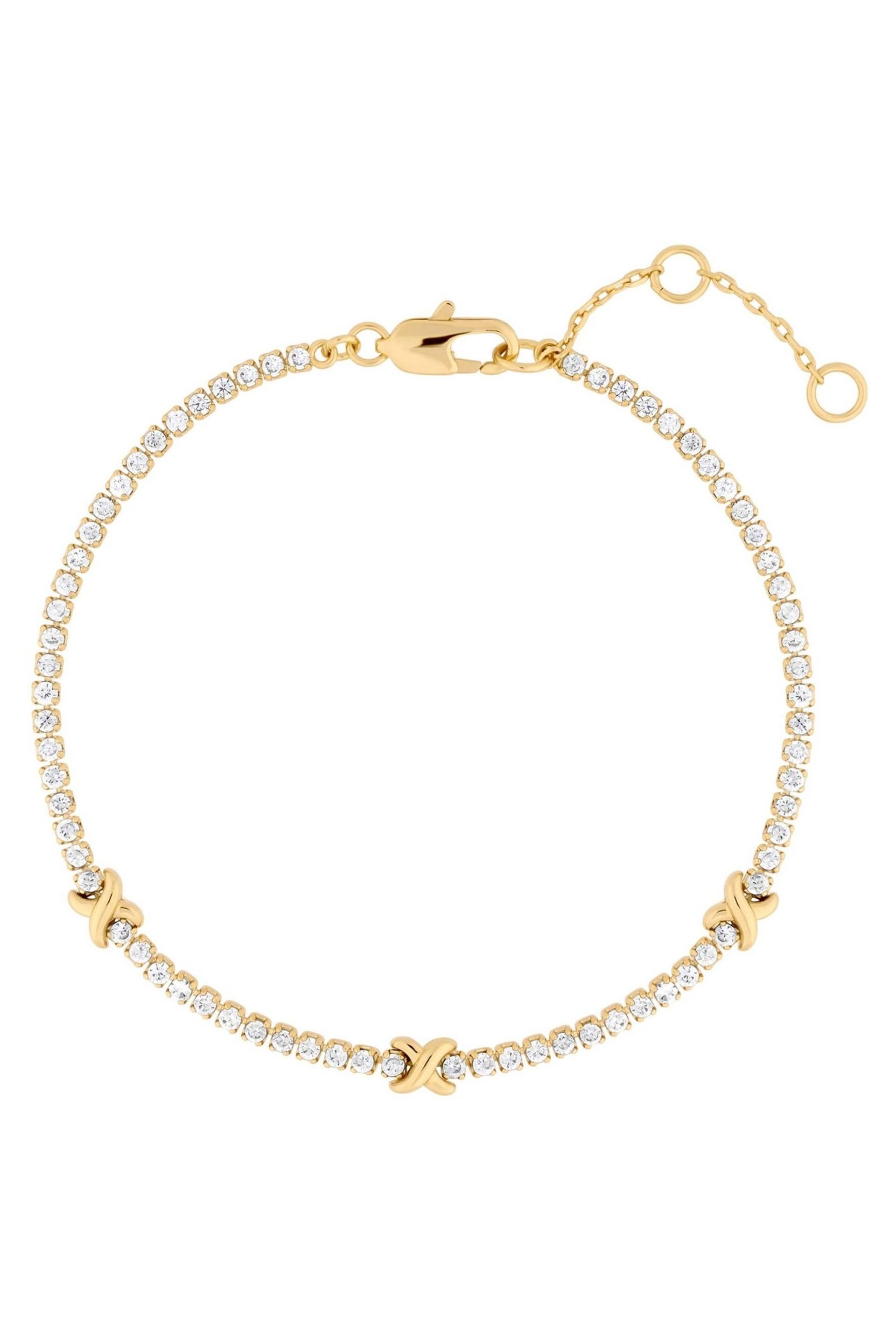 Inicio Gold Tone Cubic Zirconia Kiss Bracelet - Image 1 of 1