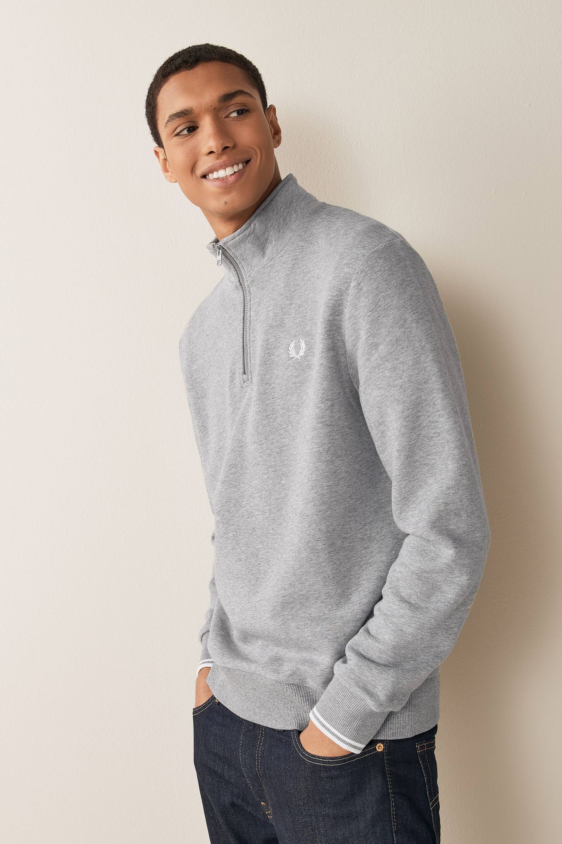 Fred Perry Mens Half Zip Sweatshirt - Image 1 of 6