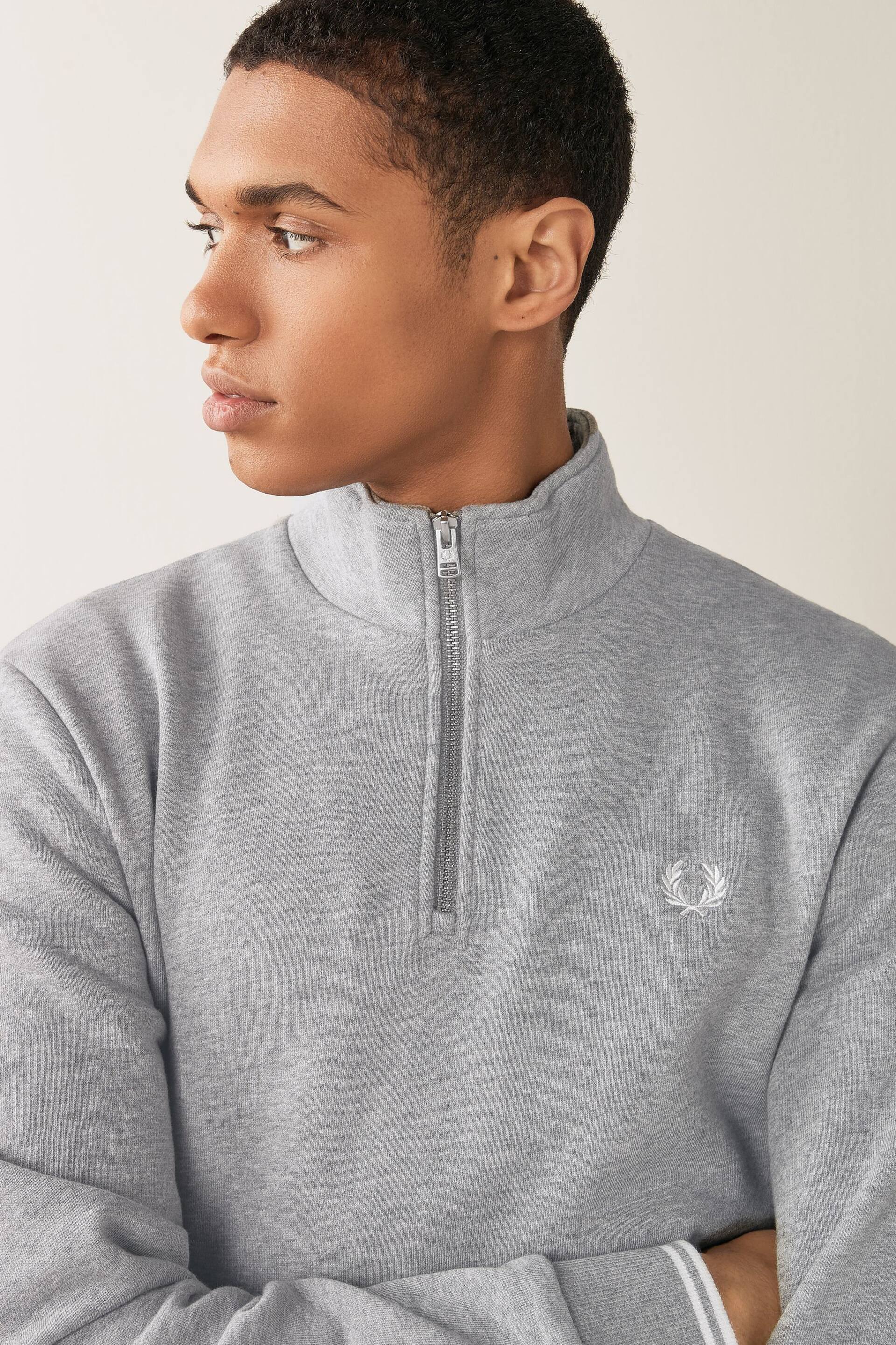 Fred Perry Mens Half Zip Sweatshirt - Image 4 of 6