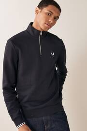 Fred Perry Mens Half Zip Sweatshirt - Image 1 of 7