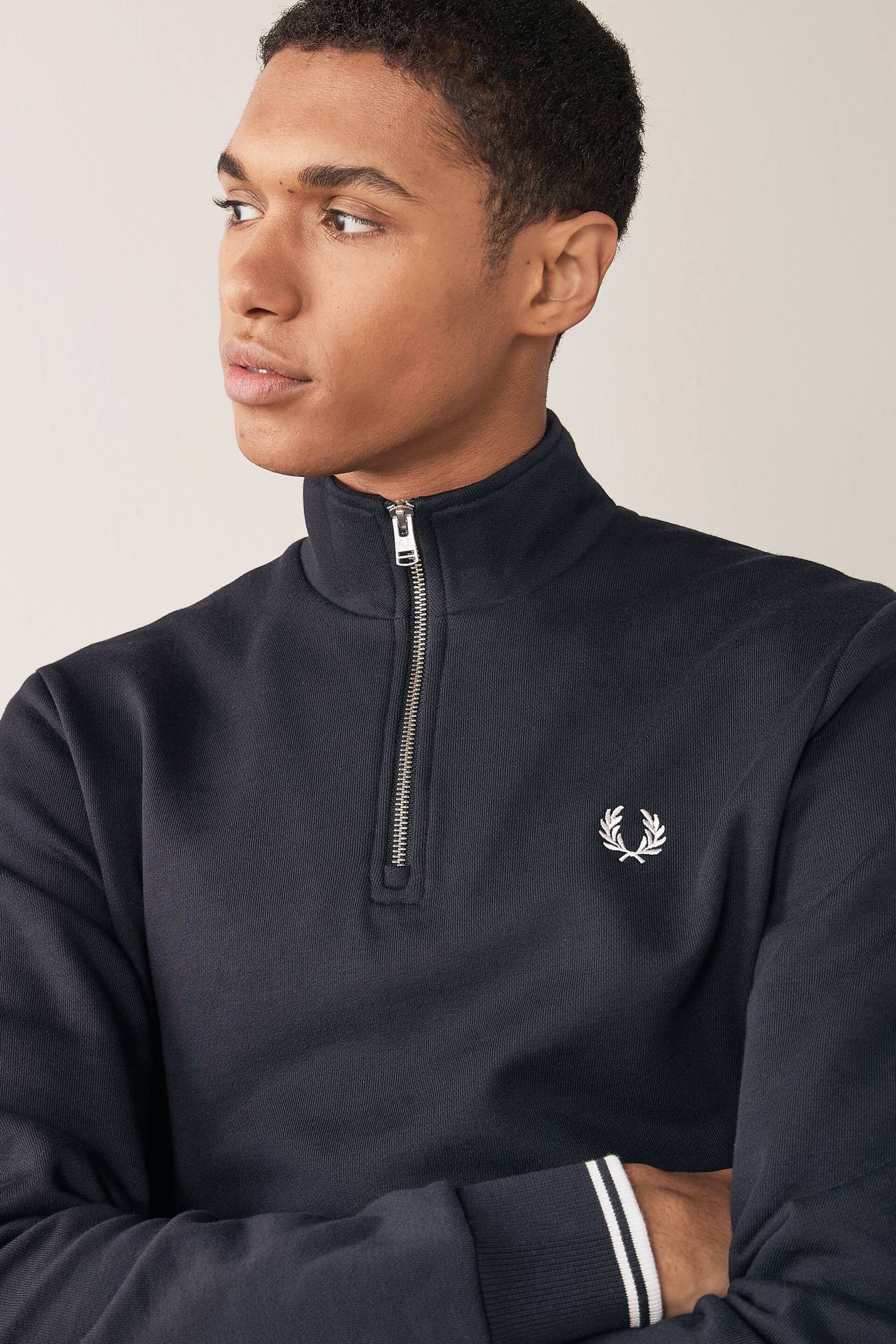 Fred Perry Mens Half Zip Sweatshirt - Image 5 of 7