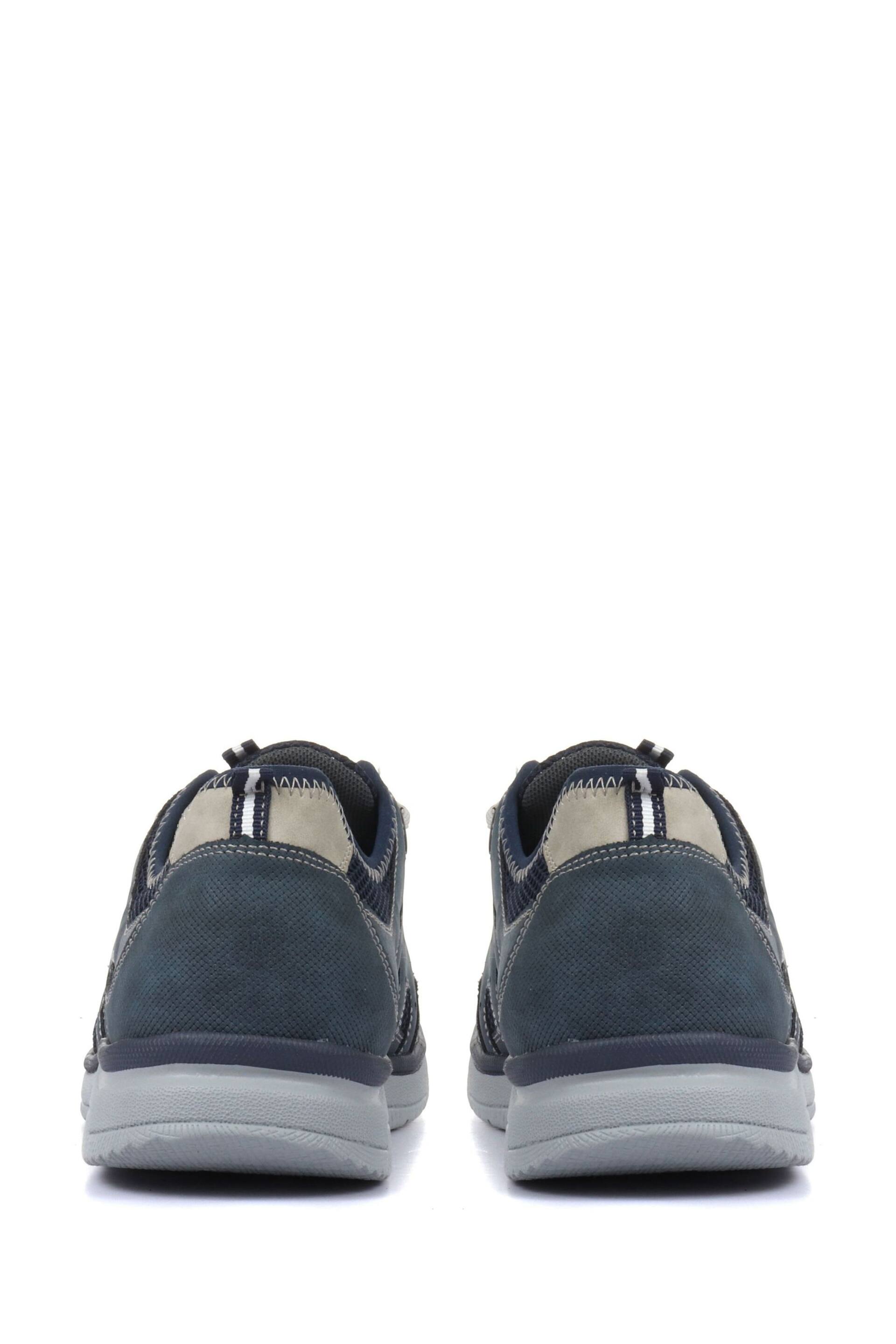 Pavers Blue Mens Wide Fit Lace-Up Trainers - Image 3 of 5