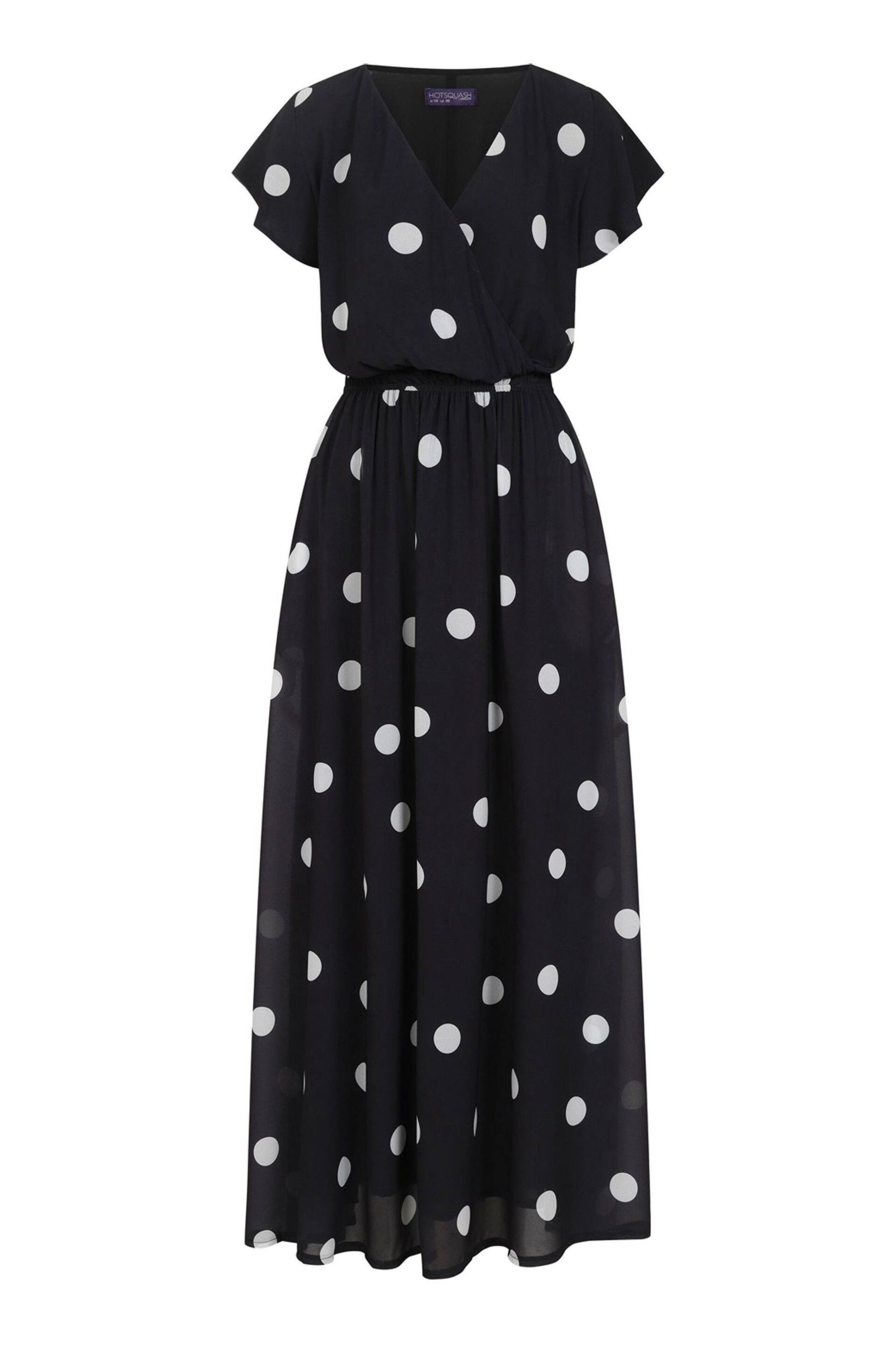 HotSquash Black Chiffon Wrap Top Maxi Dress - Image 3 of 3