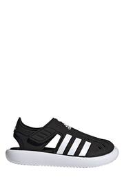 adidas Black Adilette Junior Sandals - Image 1 of 8