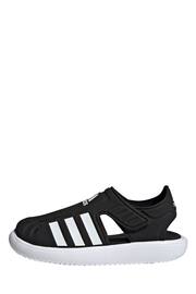 adidas Black Adilette Junior Sandals - Image 2 of 8