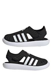 adidas Black Adilette Junior Sandals - Image 3 of 8