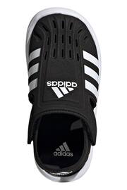 adidas Black Adilette Junior Sandals - Image 5 of 8