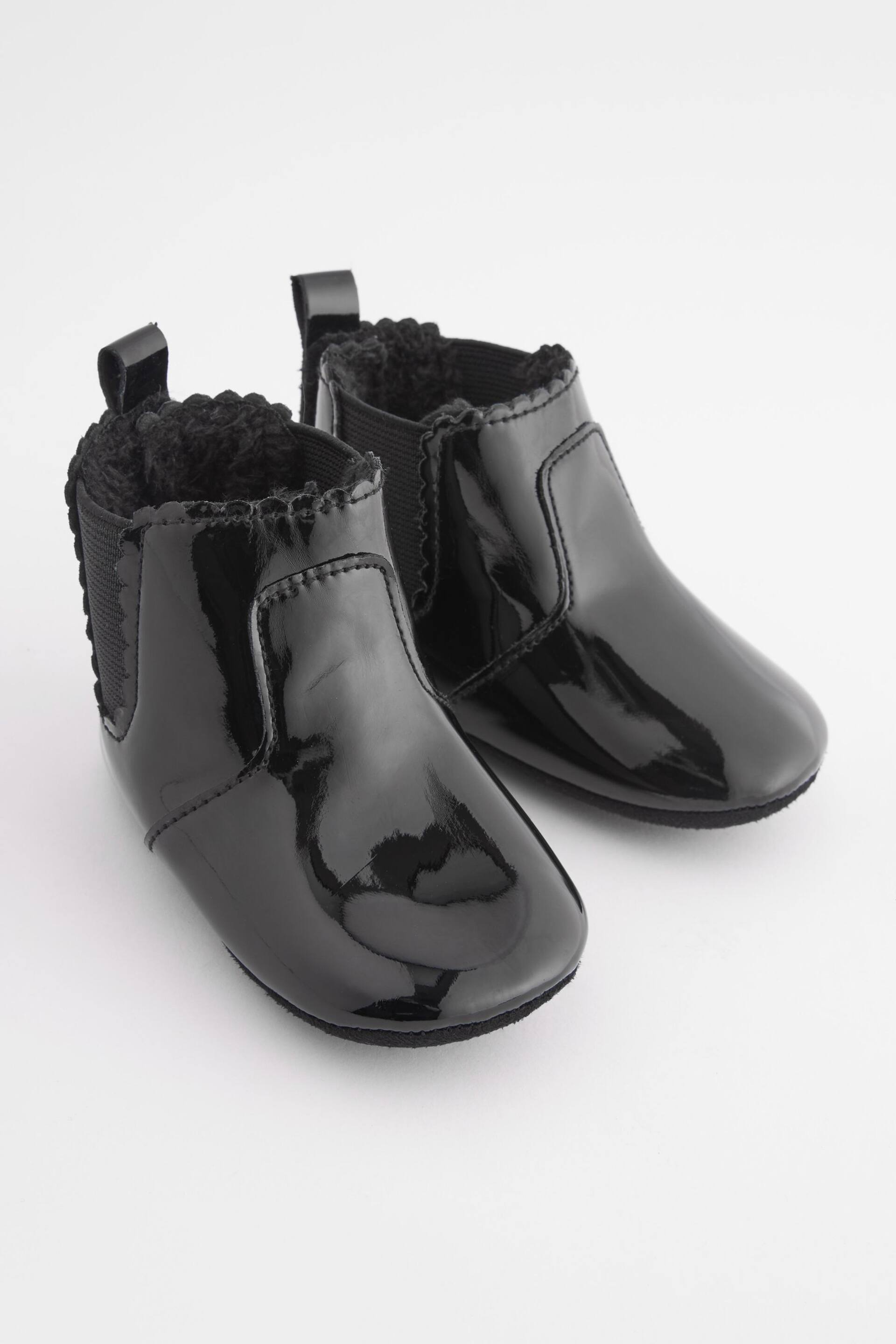 Black Patent Chelsea Baby Boots (0-24mths) - Image 1 of 7