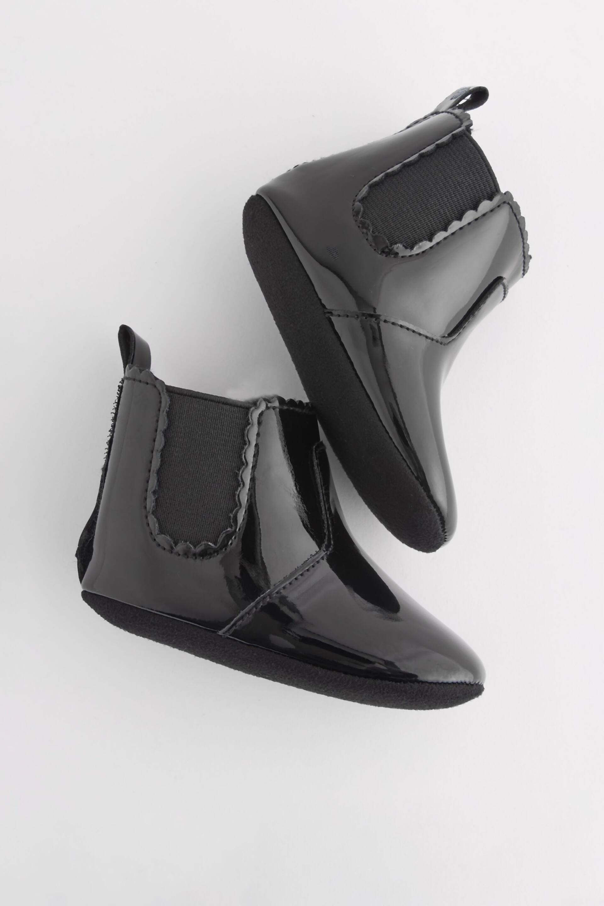 Black Patent Chelsea Baby Boots (0-24mths) - Image 4 of 7