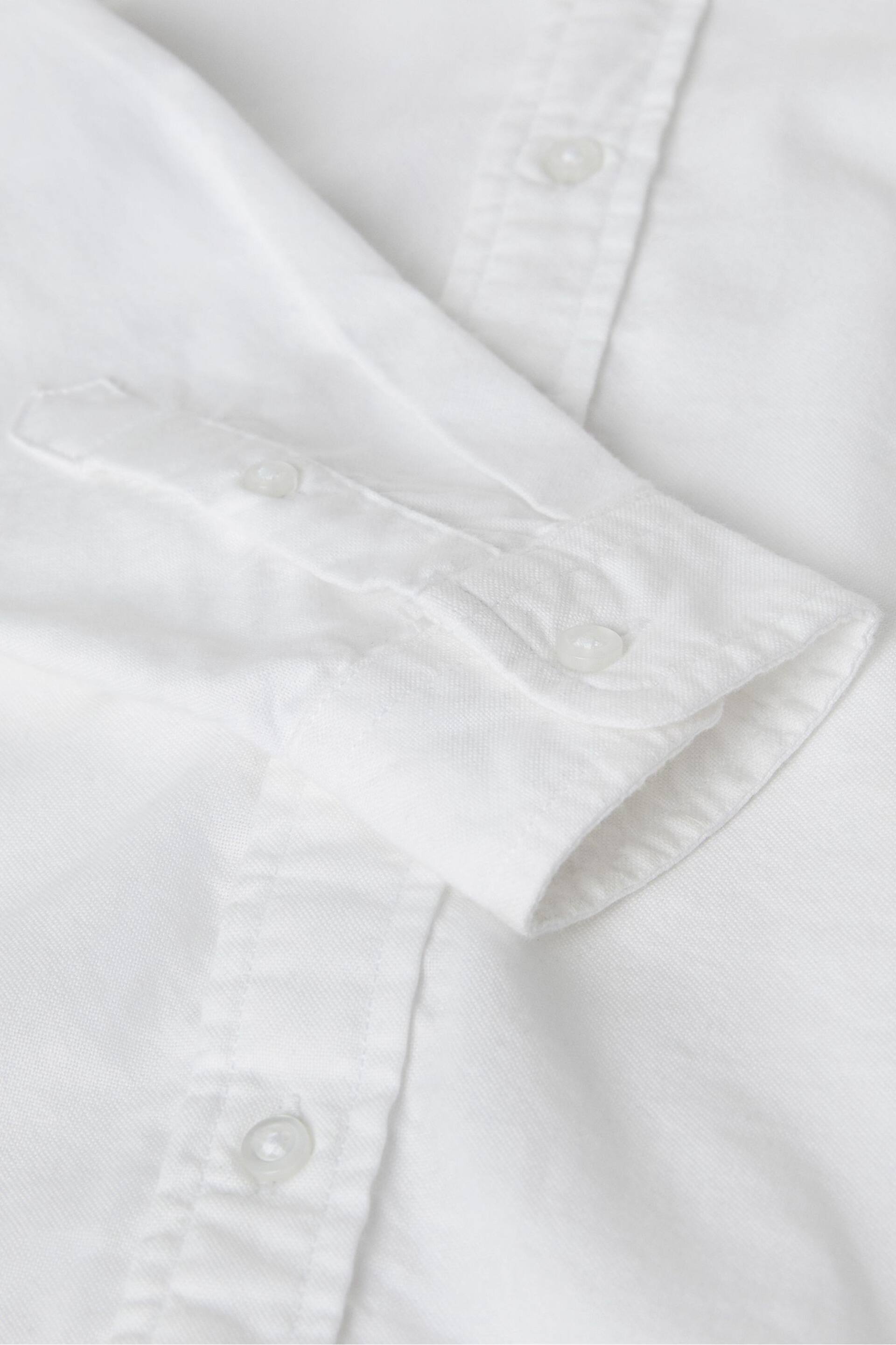 Polarn O Pyret White Organic Cotton Oxford Shirt - Image 3 of 4