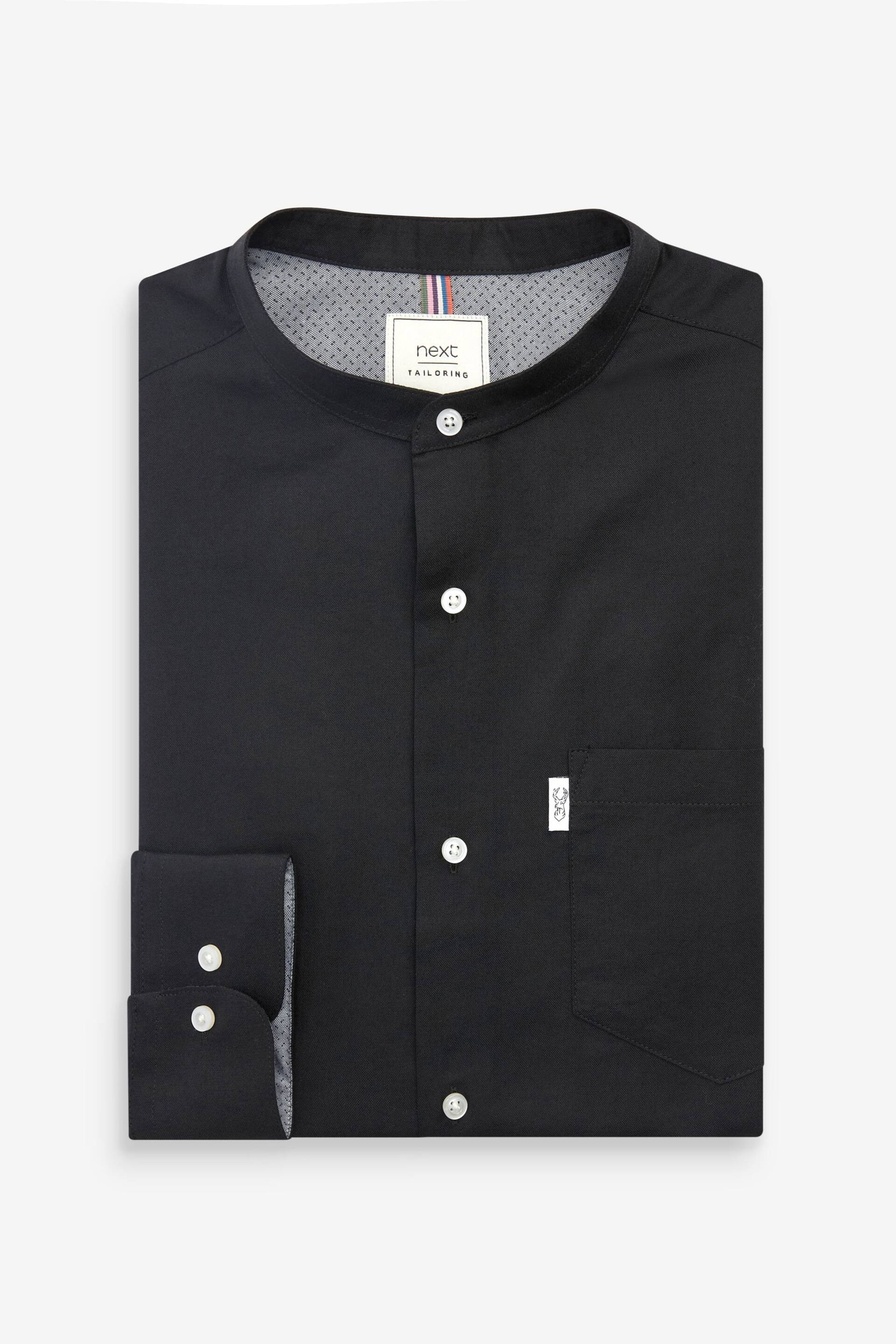 Black Grandad Collar Shirt - Image 5 of 8