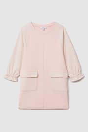 Reiss Pink Courtney Junior Colourblock Jersey Dress - Image 2 of 4