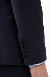 Ted Baker Premium Navy Blue Wool Panama Slim Suit: Jacket - Image 5 of 7