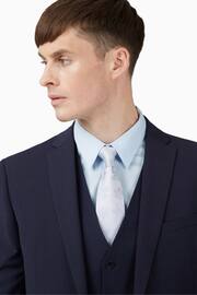 Ted Baker Premium Navy Blue Wool Panama Slim Suit: Jacket - Image 6 of 7