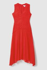 Reiss Coral Saffy Petite Ruched Bodycon Midi Dress - Image 2 of 7