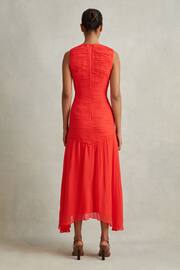 Reiss Coral Saffy Petite Ruched Bodycon Midi Dress - Image 5 of 7