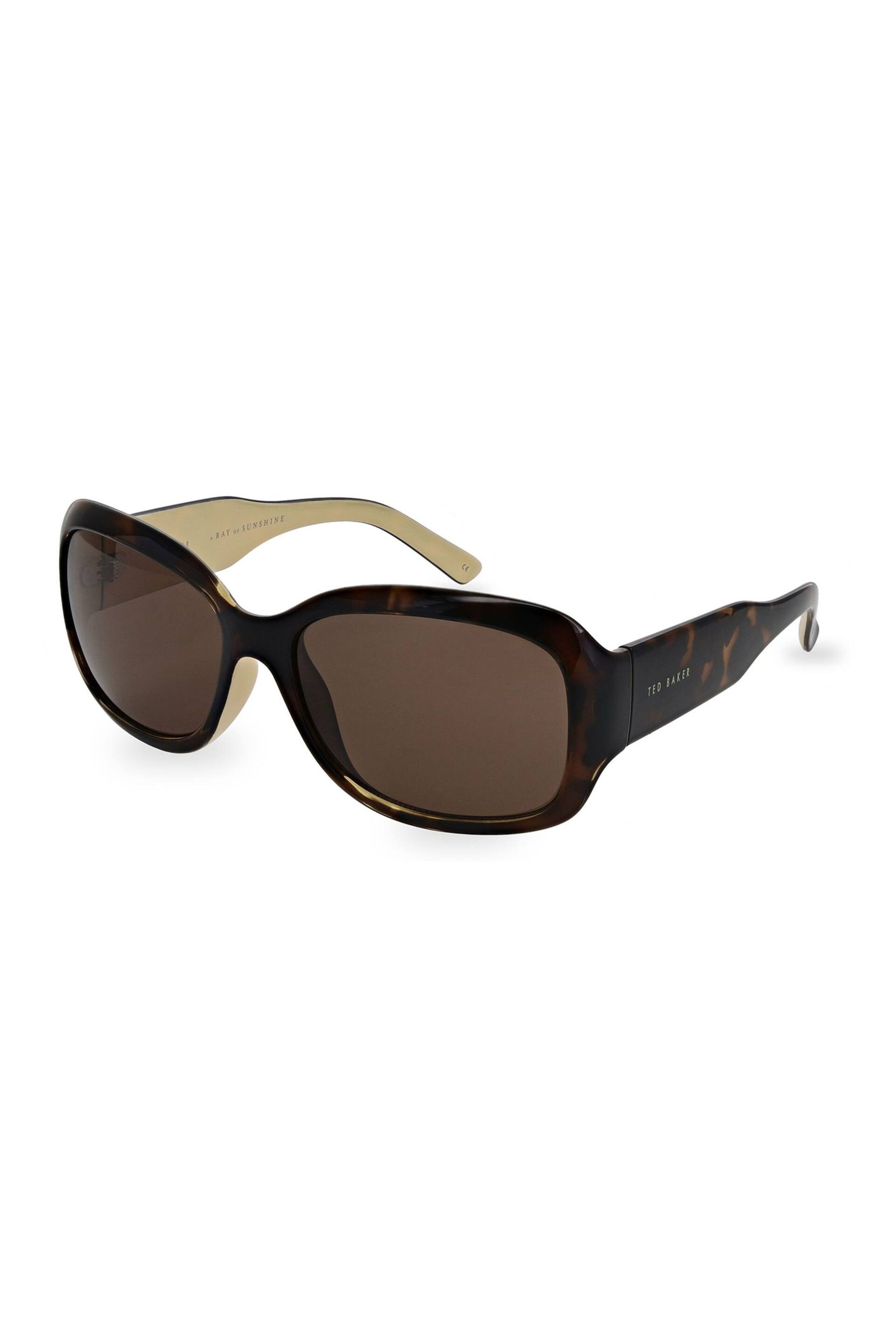 Ted Baker Brown Tortoiseshell Charlotte Sunglasses - Image 1 of 3