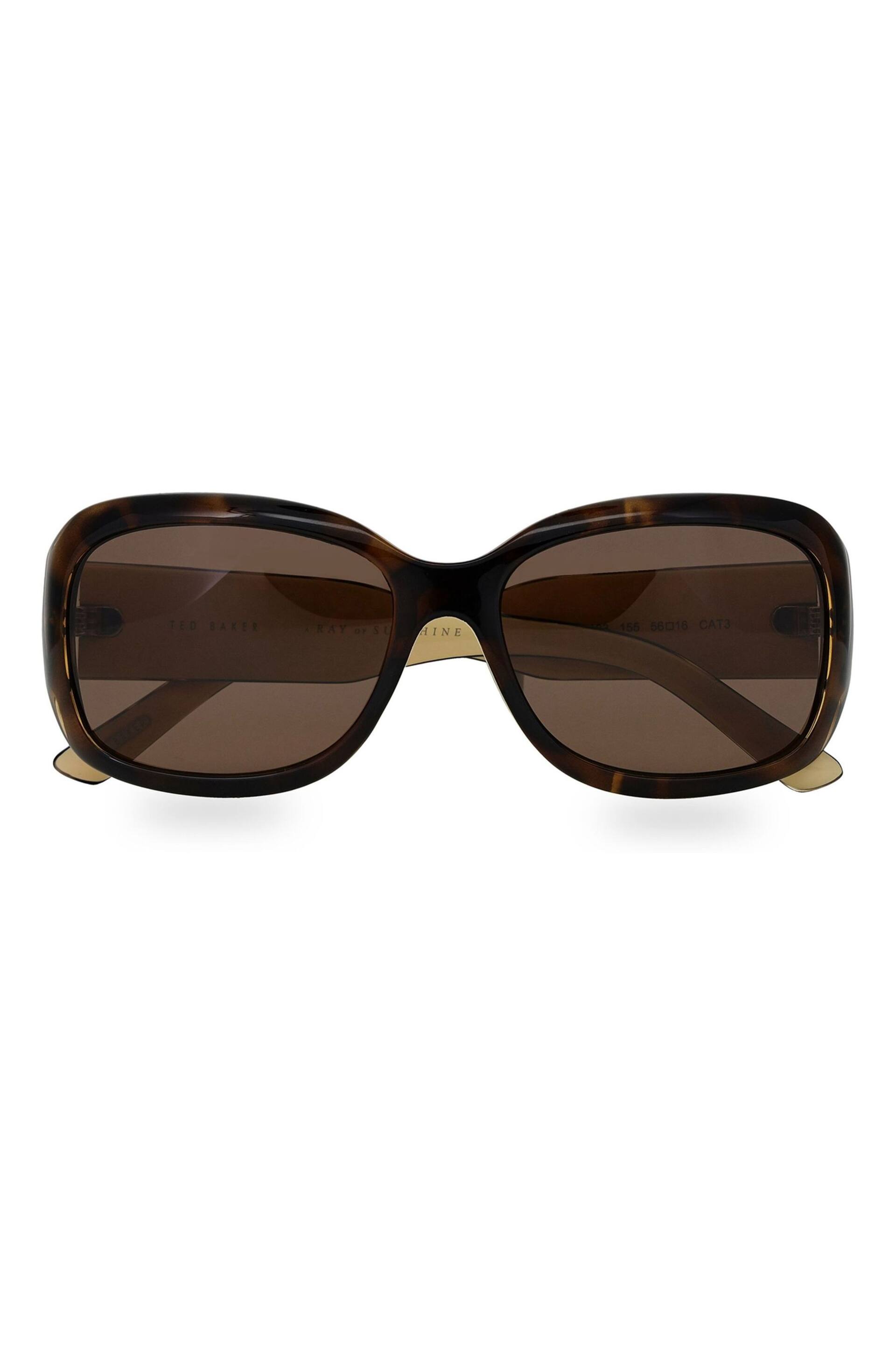 Ted Baker Brown Tortoiseshell Charlotte Sunglasses - Image 2 of 3