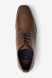 Tan Brown Slim Square Derby Shoes - Image 4 of 10