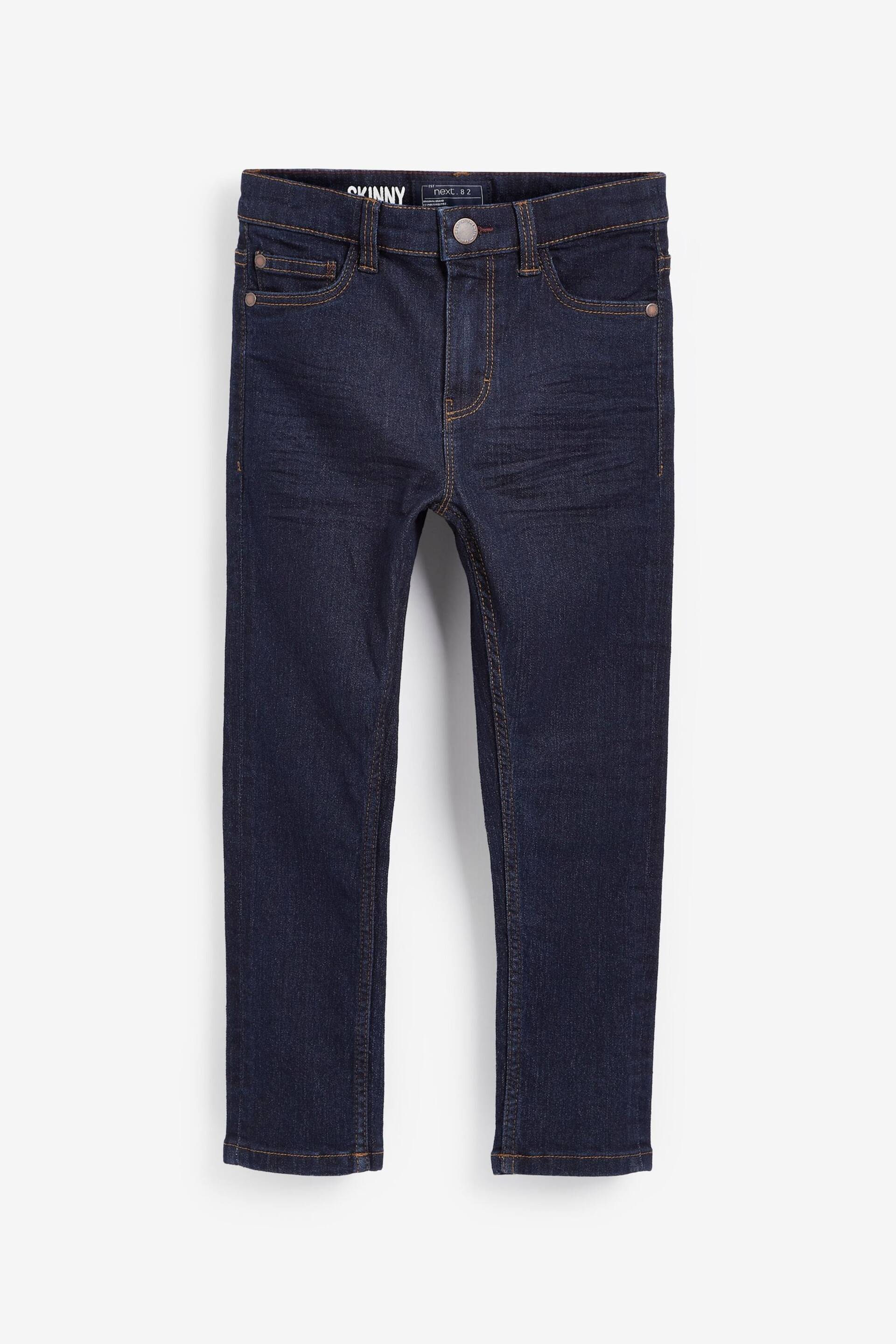 Blue Dark Skinny Fit Cotton Rich Stretch Jeans (3-17yrs) - Image 1 of 3
