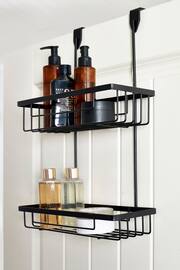 Black Over Door Two Tier Shower Caddy - Image 1 of 3