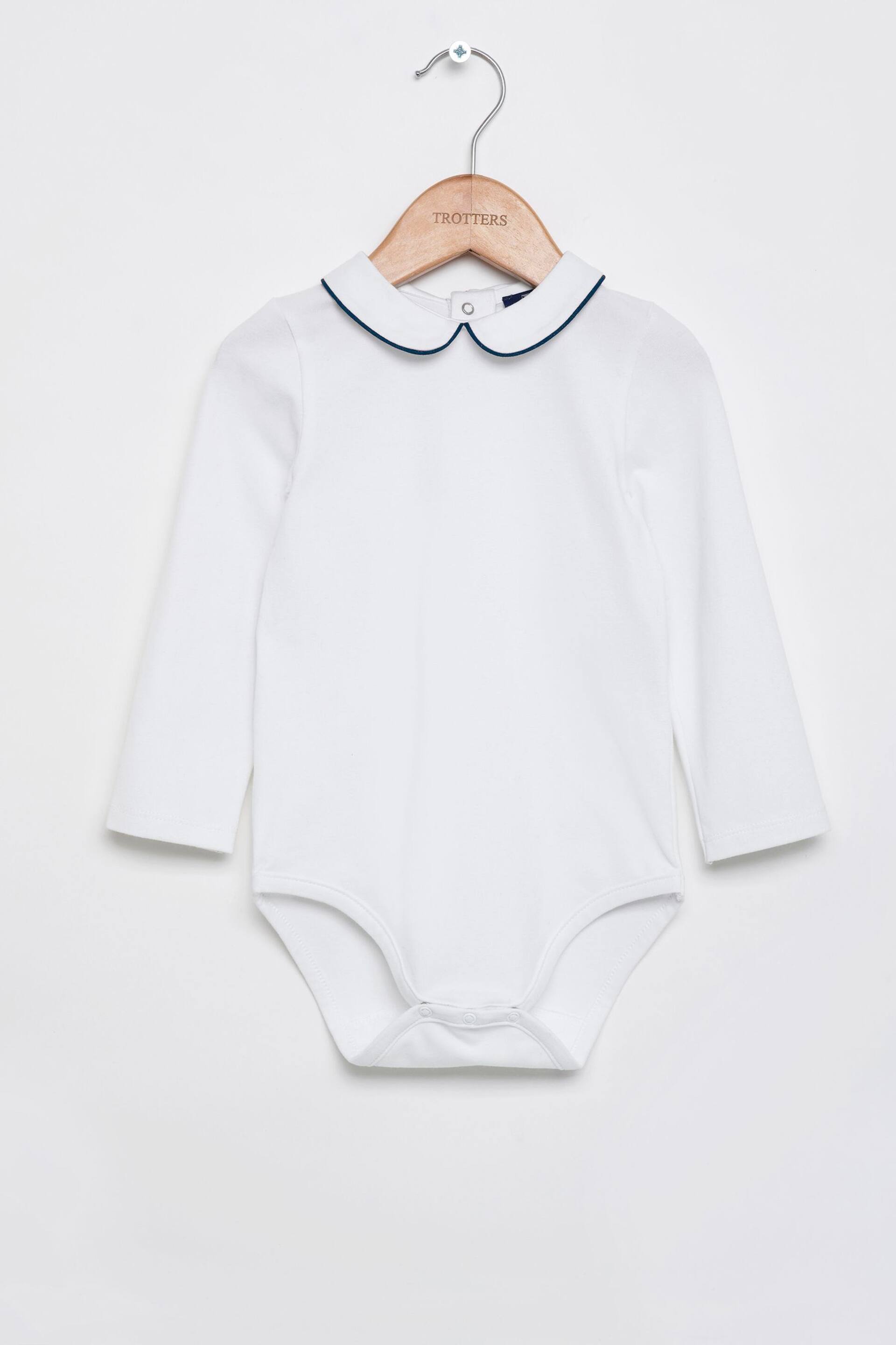 Trotters London Long Sleeve White Milo Piped Body - Image 1 of 3