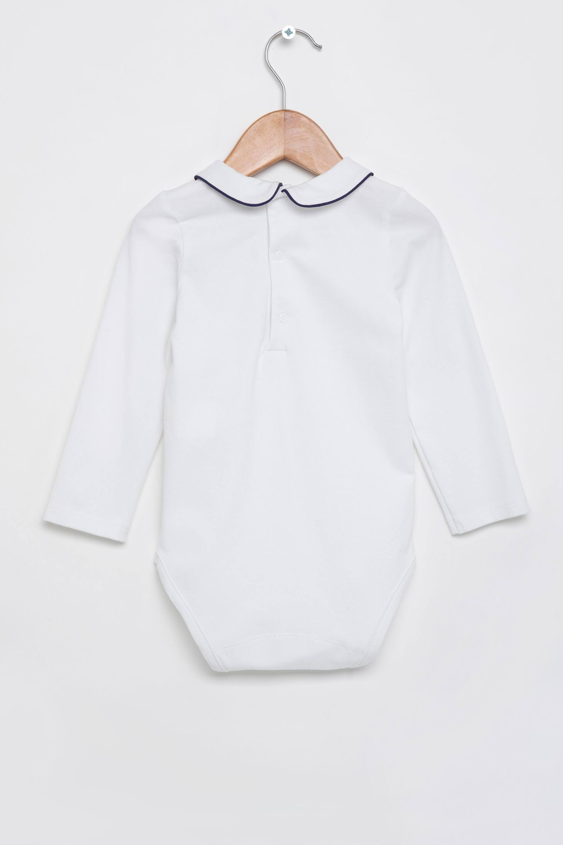 Trotters London Long Sleeve White Milo Piped Body - Image 2 of 3