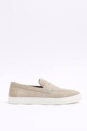 River Island Beige Suede Loafers - Image 1 of 6