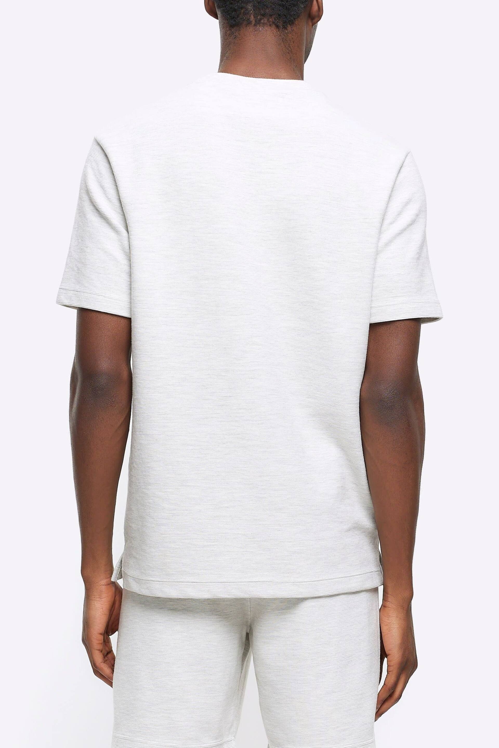 River Island Grey Regular Fit Smart T-Shirt - Image 2 of 5