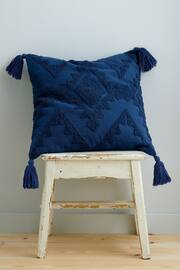 Pineapple Elephant Blue Imani Tufted Cushion - Image 1 of 4